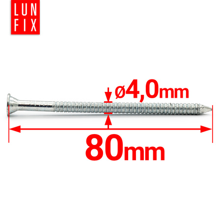 Gwoździe ciesielskie Anchor 4x80 mm 3 cale ocynkowane 5kg