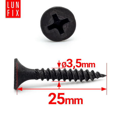 Wkręty do płyt gipsowych g-k 3,5x35 do profili metalowych KSGM 1000szt.