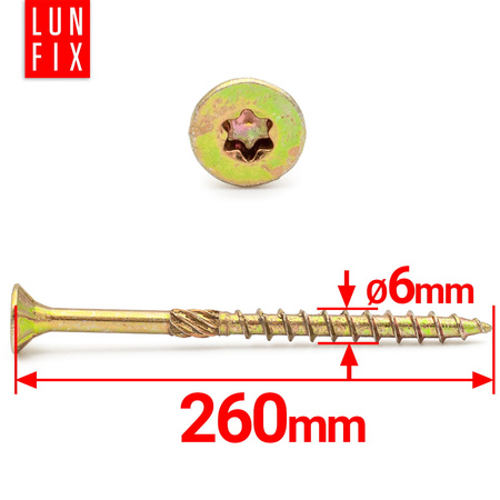 Wkret cies stozk frez 06x260 T30 100szt