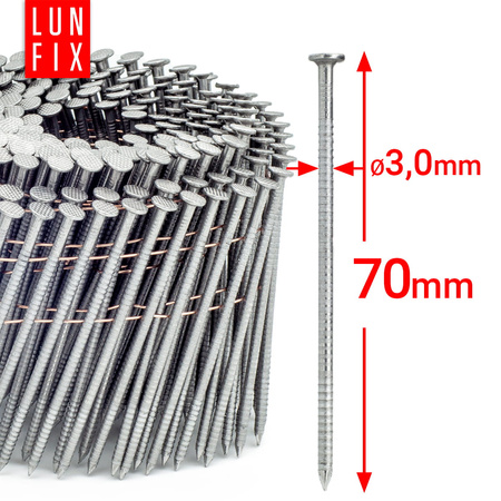 Gwozdzie drut 16st piersc 3,0x70 5400szt (1op)