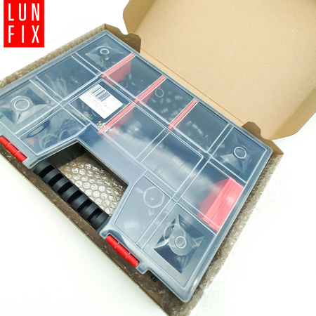 245 el. zestaw maskownic czarnych M5-M20 + organizer