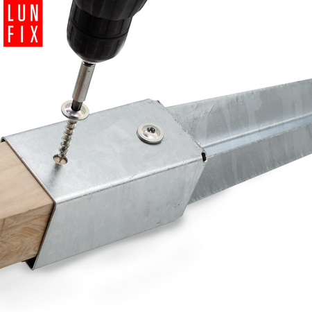 Podstawa słupa wbijana 90x90x2 mm kotwa 750mm