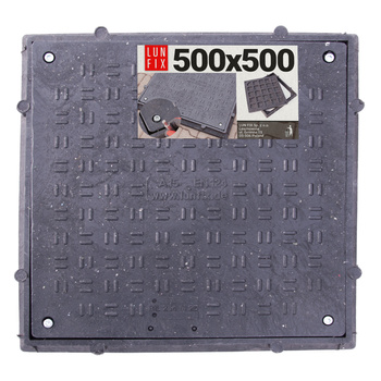 Właz kwadratowy czarny 500x500 (1szt.)