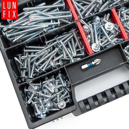 Zestaw Wkretów 012 samiercące +bit PH2 (290szt.)