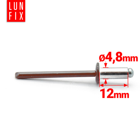 Nit alu stal zrywalny DIN7337 4,8x12 8017 (100szt)