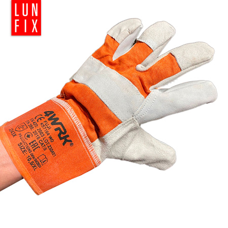 Rękawice skórzane wzmacniane 10-XL (12 szt) (1op)