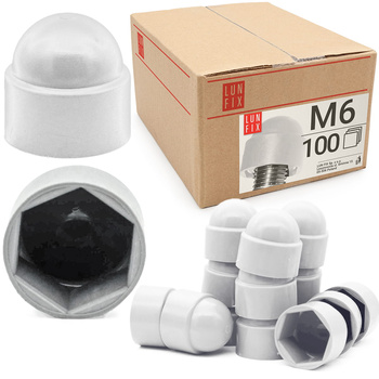 Maskownica nakrętki biała M06/bł (op-100 szt)