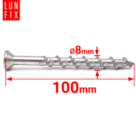Wkret do gazobetonu stożk 08x100 (50szt.)