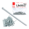 Gwoździe stolarskie 1,8x50mm srebrne ocynkowane 100g