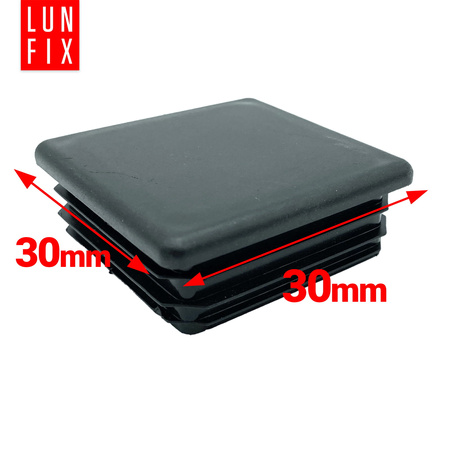 Zaślepka kwadrat czarna ZK 30x30/CZ 100szt