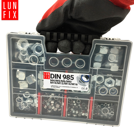 Zestaw nakrętek samokontrujących M4-M16 (172szt)