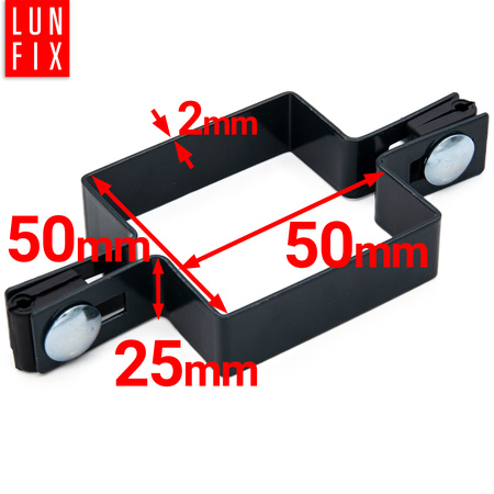 Obejma 50x50 pośrednia grafit komplet (1kpl.)