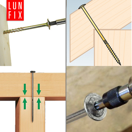 Wkręty ciesielskie talerzowe 10x180 1szt. do drewna