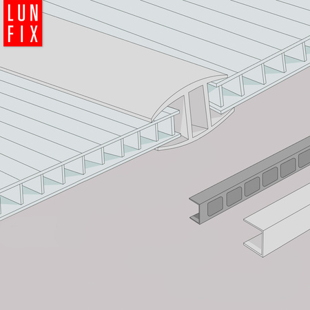 Profil łączący (H-PROFIL) 4mm 6000 => 1500 mm