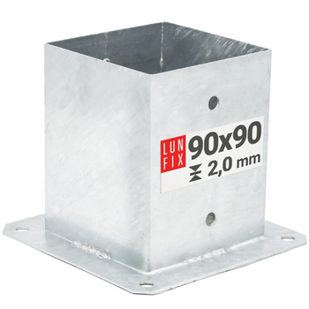 Podstawa słupa przykręcana "stopa" 90x90 mm kotwa