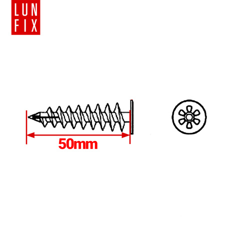 Kołek wkręcany do styropianu 50mm ślimak 100szt.