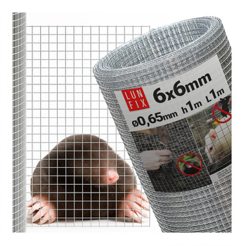 Siatka zgrzew 6*6 fi 0,65 ocynk h1,0m (1mb)