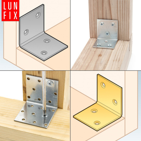 KS2 katownik szeroki 40x40x40x2 8 otworów (1szt.)