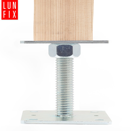 Podstawa słupa regulowana na wysokość z gwintem 80x80x250 kotwa