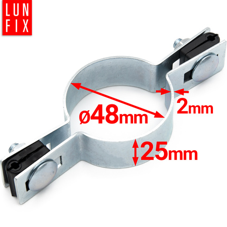 Obejma pośrednia 48 mm do paneli OCYNKOWANA zestaw