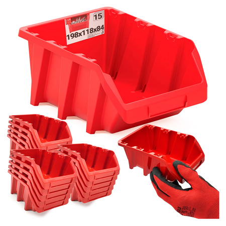 Kuweta warsztatowa czerwona 198x118x84 (15szt.)