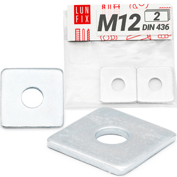 Podkładka kwadrat ocynk M12-40x40x3,5 2szt (1op)