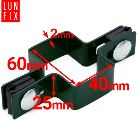 Obejma 40x60 posrednia zielona komplet (1kpl.)