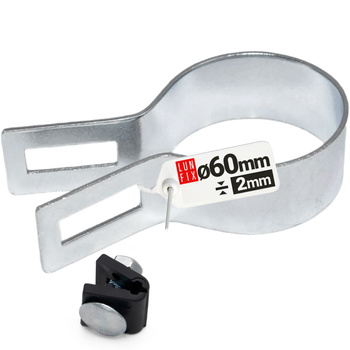 Obejma fi60 koncowa ocynk komplet (1kpl.)