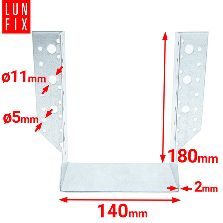 WB140 Wieszak belki 140x180mm (1szt.)