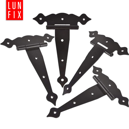 Ozdobny zawias trójkątny czarny 200x50x190x2,5 ZTO