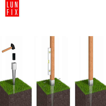 Zestaw podstawa słupa okrągła 80 + wkręty