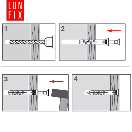 Kołki stożkowe szybkiego montażu 8x60 (100 szt.)