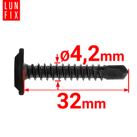 Wkręty samowiercące do metalu 4,2x32 fosfatowane 500szt.