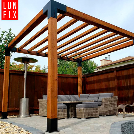 Podstawa slupa przykrecana Czarna 120x120 (1szt.)