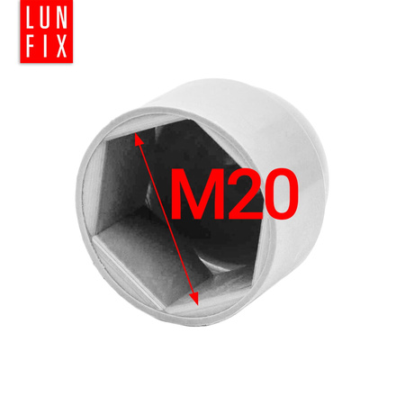 Zaślepka na śruby M20/30 maskownica kołpak biała 100szt.