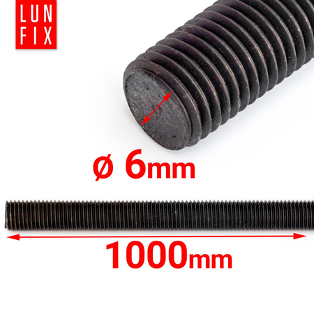 Pręt gwint. 10.9 czarny M06x1000 (1szt.)