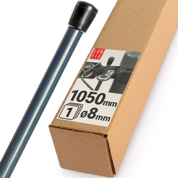 Pręt naciągowy fi8x1050 grafitowy PCV (1szt.)