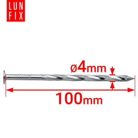 Gwoździe skręcane ocynk 4,0 (4,2)*100 (5 kg)