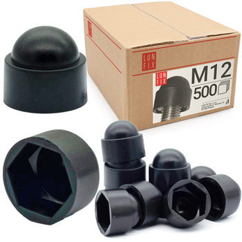 Maskownica nakrętki czarna M12/CZ (500 szt)
