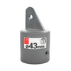 Nasadka wspornik słupa podporowego fi43mm szary
