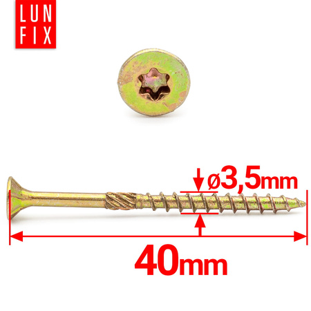 Wkret cies stozk 3,5x040, T10, 500szt