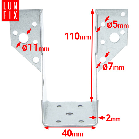 Wieszak belki 40x110 mm wspornik łącznik