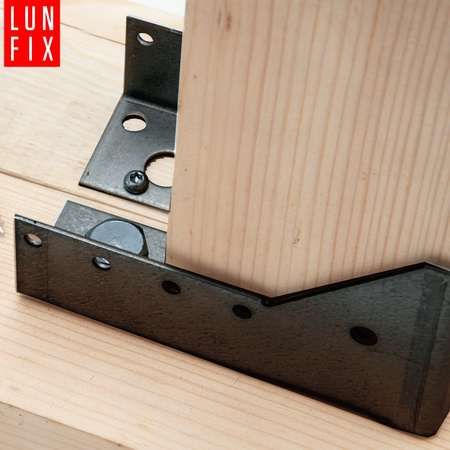 Wieszak belki zagięty czarny 48x96x75x2  wspornik łącznik 1szt.