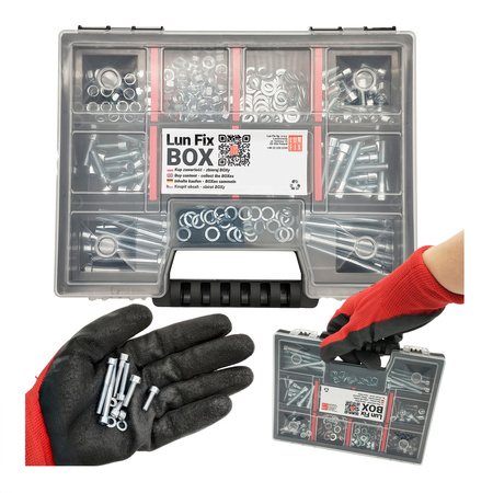 Śruby imbusowe nakrętki podkładki 300szt. M5 ocynkowane