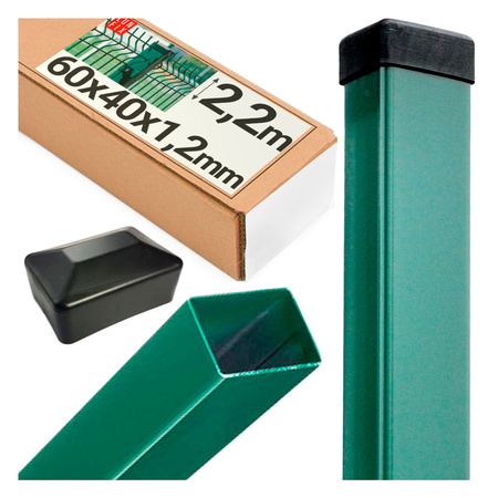 Slupek ogr ocynk 60x40x2200x1,2 zielon (1szt.)