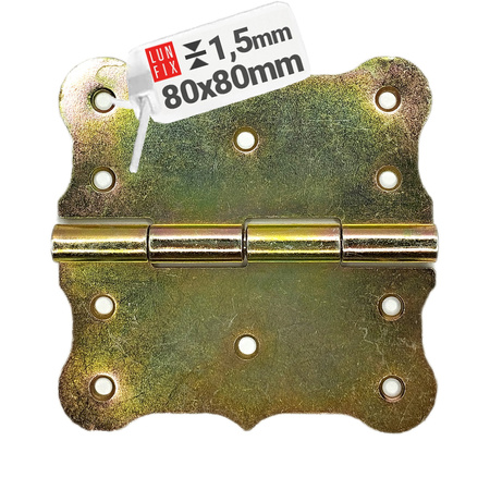 Zawias budowlany 80x80x1,5 mm ozdobny ocynkowany ZBB1 1szt.