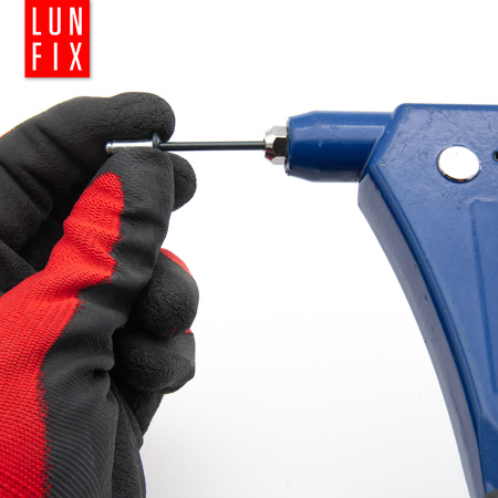 Nity zrywalne 4x10mm aluminiowo-stalowe CZARNE RAL9005 100szt.