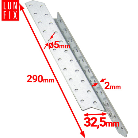 Łącznik krokwiowy LK8 ciesielski 290x32,5 mm PRAWY 10szt.