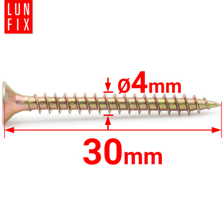 Wkręty uniwersalne 4x30 hartowane ocynkowane KDH 500szt.