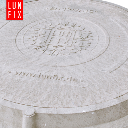 Właz do studni, klapa, pokrywa, studzienka, do szamba, DN 600 mm, 60 cm, Szary A15 1,5t